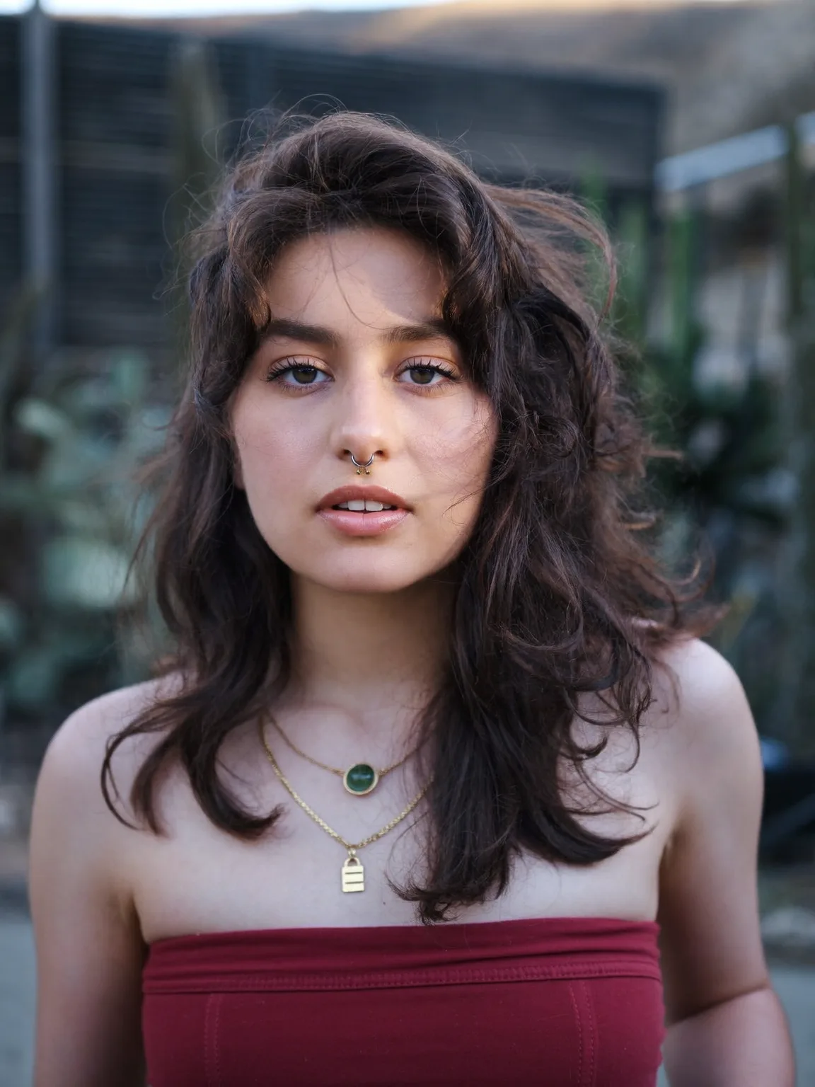 Choppy Wavy Layers with Side-Swept Bangs in Deep Chocolate